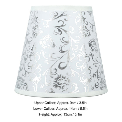 Cloth Lampshade Clip On Installation Modern Fabric Lamp Shades for E14 Bulb Chandelier Table Lamp 3pcs Silver V1294-YM0521-3119230069712