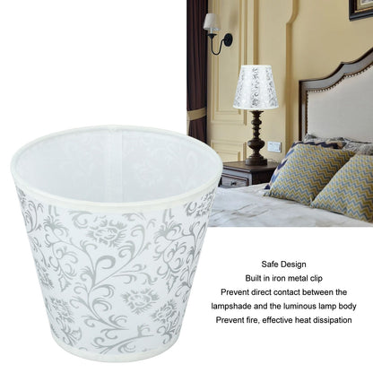 Cloth Lampshade Clip On Installation Modern Fabric Lamp Shades for E14 Bulb Chandelier Table Lamp 3pcs Silver V1294-YM0521-3119230069712