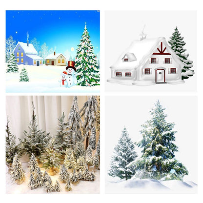 Christmas Snow Cover Blanket Artificial Cotton Blanket Decorations for Christmas Tree Skirt Tables Curtains V1294-YM0523-10316109