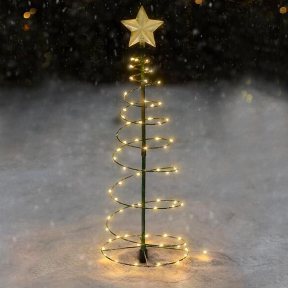 LED Christmas Tree Lights Christmas Tree Spiral String Lamps Xmas Decoration for Garden and Lawn V1294-YM0523-10316407