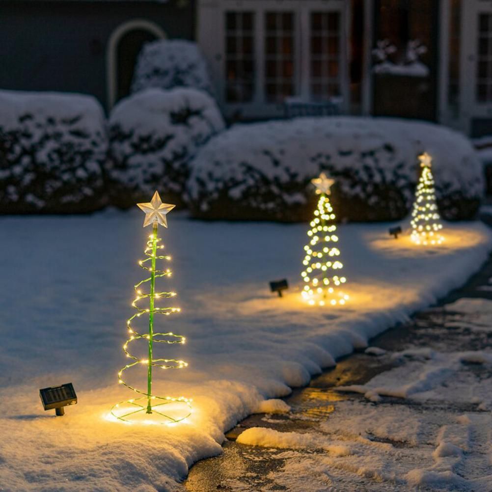 LED Christmas Tree Lights Christmas Tree Spiral String Lamps Xmas Decoration for Garden and Lawn V1294-YM0523-10316407