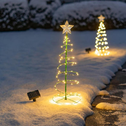 LED Christmas Tree Lights Christmas Tree Spiral String Lamps Xmas Decoration for Garden and Lawn V1294-YM0523-10316407