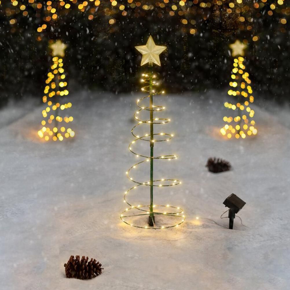 LED Christmas Tree Lights Christmas Tree Spiral String Lamps Xmas Decoration for Garden and Lawn V1294-YM0523-10316407