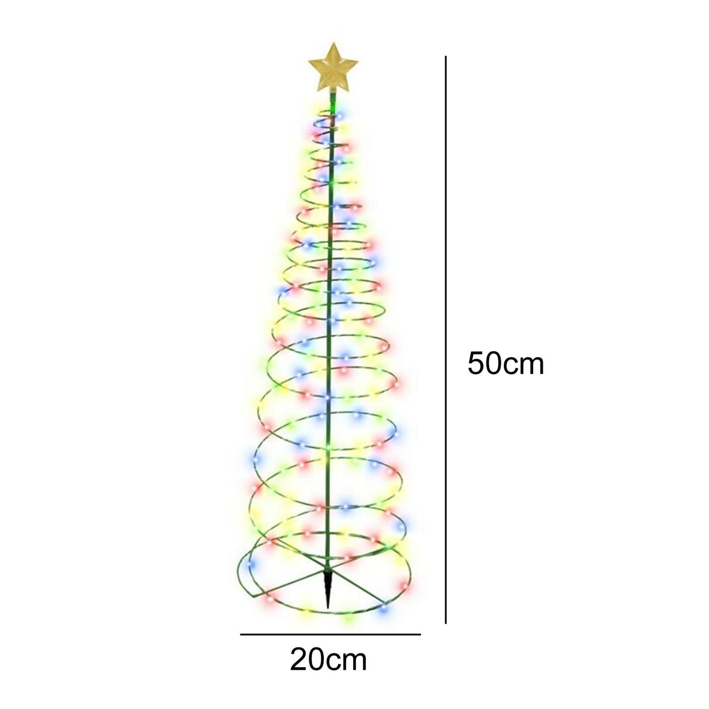 LED Christmas Tree Lights Christmas Tree Spiral String Lamps Xmas Decoration for Garden and Lawn V1294-YM0523-10316407