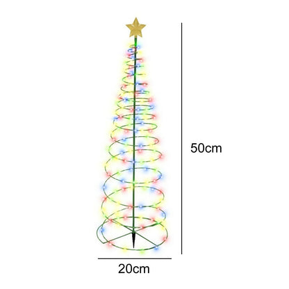 LED Christmas Tree Lights Christmas Tree Spiral String Lamps Xmas Decoration for Garden and Lawn V1294-YM0523-10316407