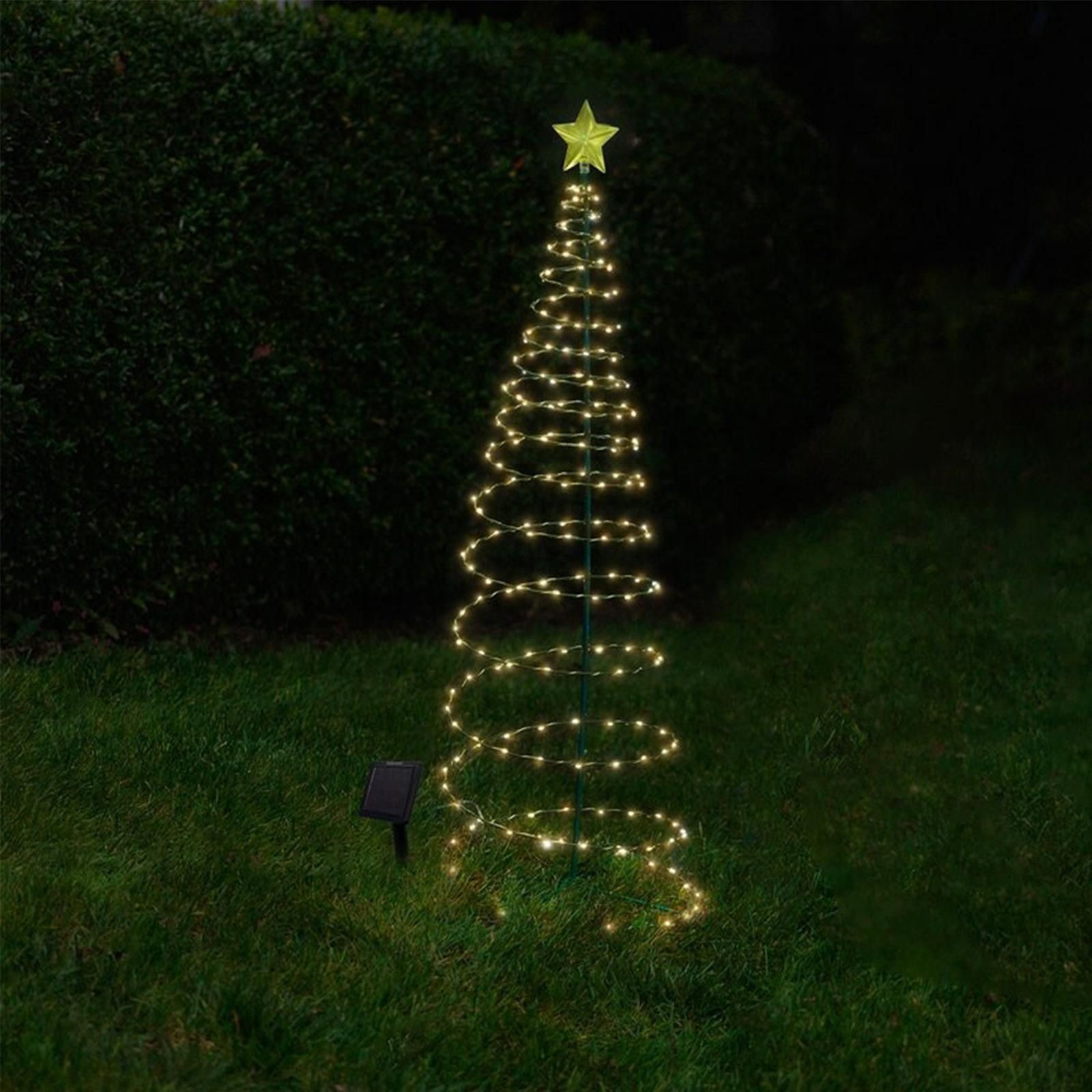 LED Christmas Tree Lights Christmas Tree Spiral String Lamps Xmas Decoration for Garden and Lawn V1294-YM0523-10316407