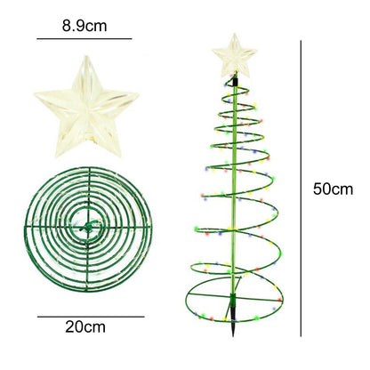 LED Christmas Tree Lights Christmas Tree Spiral String Lamps Xmas Decoration for Garden and Lawn V1294-YM0523-10316407