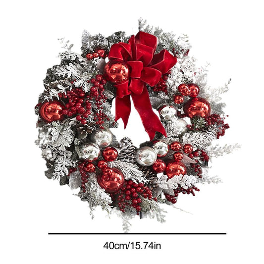 40cm Christmas Wreath Xmas Door Oranments Merry Christmas Decor For Home 2021 Happy New Year Hanging Pendants V1294-YM0523-10316738