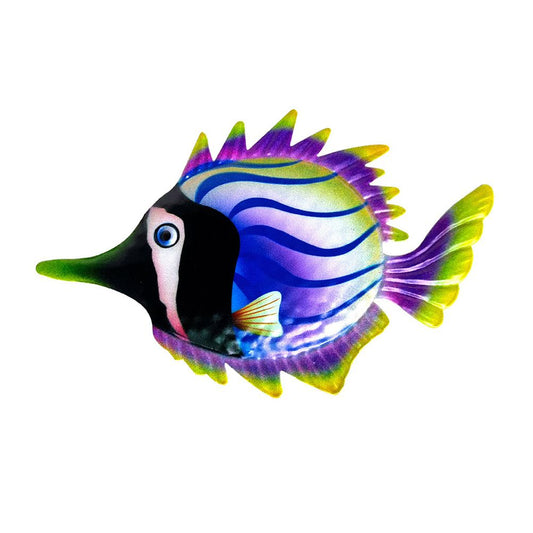 Metal Fish Crafts Decoration Colorful Iron Sculpture Statues Garden Hanging Ornament for Balcony Patio V1294-YM0523-10317341