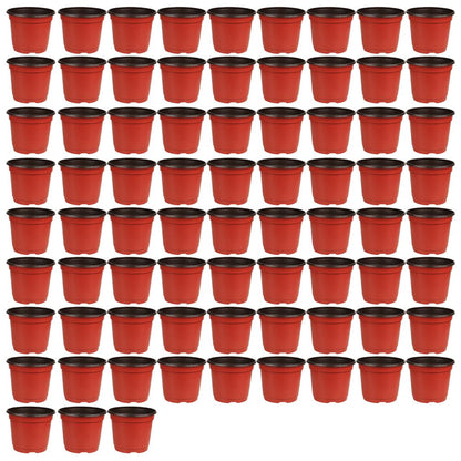 75 Pcs Plastic Plant Flower Pot Nursery Transplanting Pot Seeds Container Garden Decoration V1294-YM0523-10317349