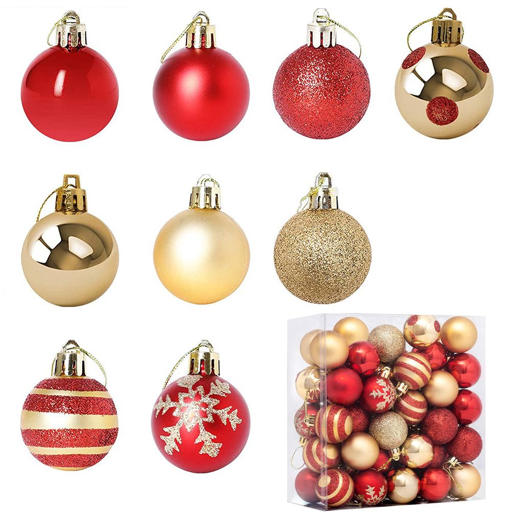50PCS 4CM Shatterproof Christmas Ball Decorations Christmas Tree Ornaments Electroplating Balls Pendant for V1294-YM0523-10317402