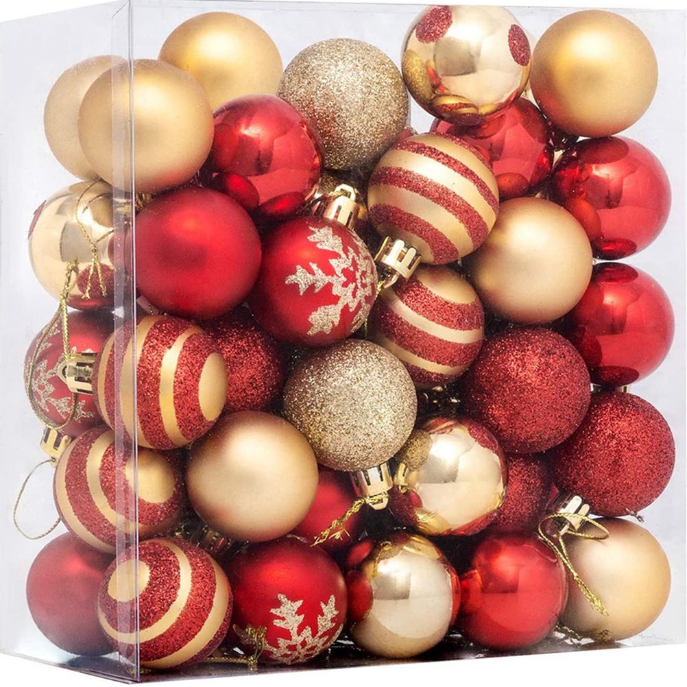 50PCS 4CM Shatterproof Christmas Ball Decorations Christmas Tree Ornaments Electroplating Balls Pendant for V1294-YM0523-10317402