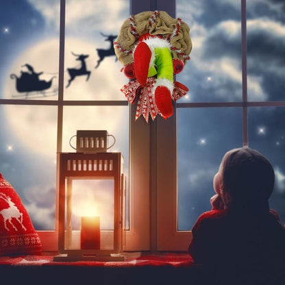Christmas Thief Stole Wreath Christmas Decorations Christmas Burlap Garland for Doors Windows and Walls V1294-YM0523-10317438