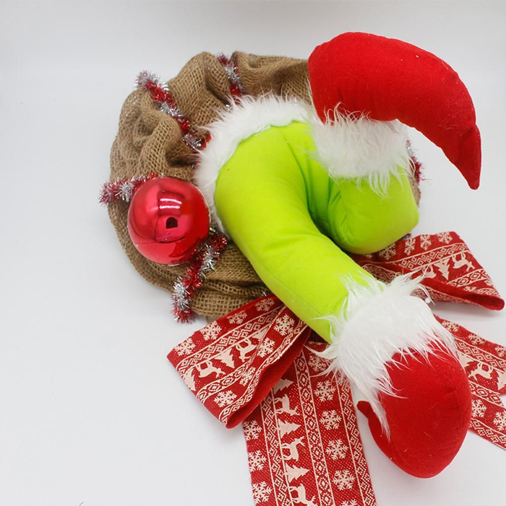 Christmas Thief Stole Wreath Christmas Decorations Christmas Burlap Garland for Doors Windows and Walls V1294-YM0523-10317438