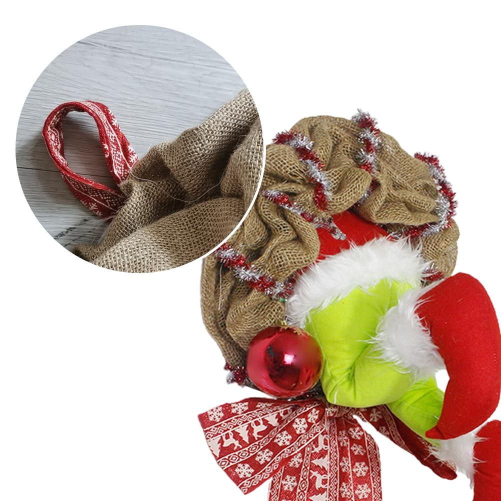 Christmas Thief Stole Wreath Christmas Decorations Christmas Burlap Garland for Doors Windows and Walls V1294-YM0523-10317438