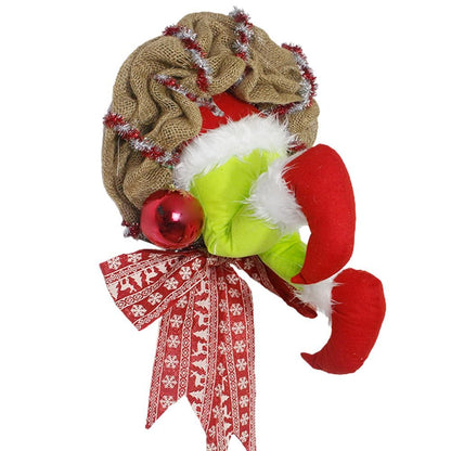 Christmas Thief Stole Wreath Christmas Decorations Christmas Burlap Garland for Doors Windows and Walls V1294-YM0523-10317438