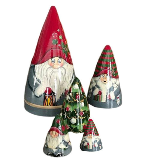 5 Pieces of Christmas Matryoshka Christmas Dwarf Collection Dolls Stacking Dolls Ornaments Christmas V1294-YM0523-10318019