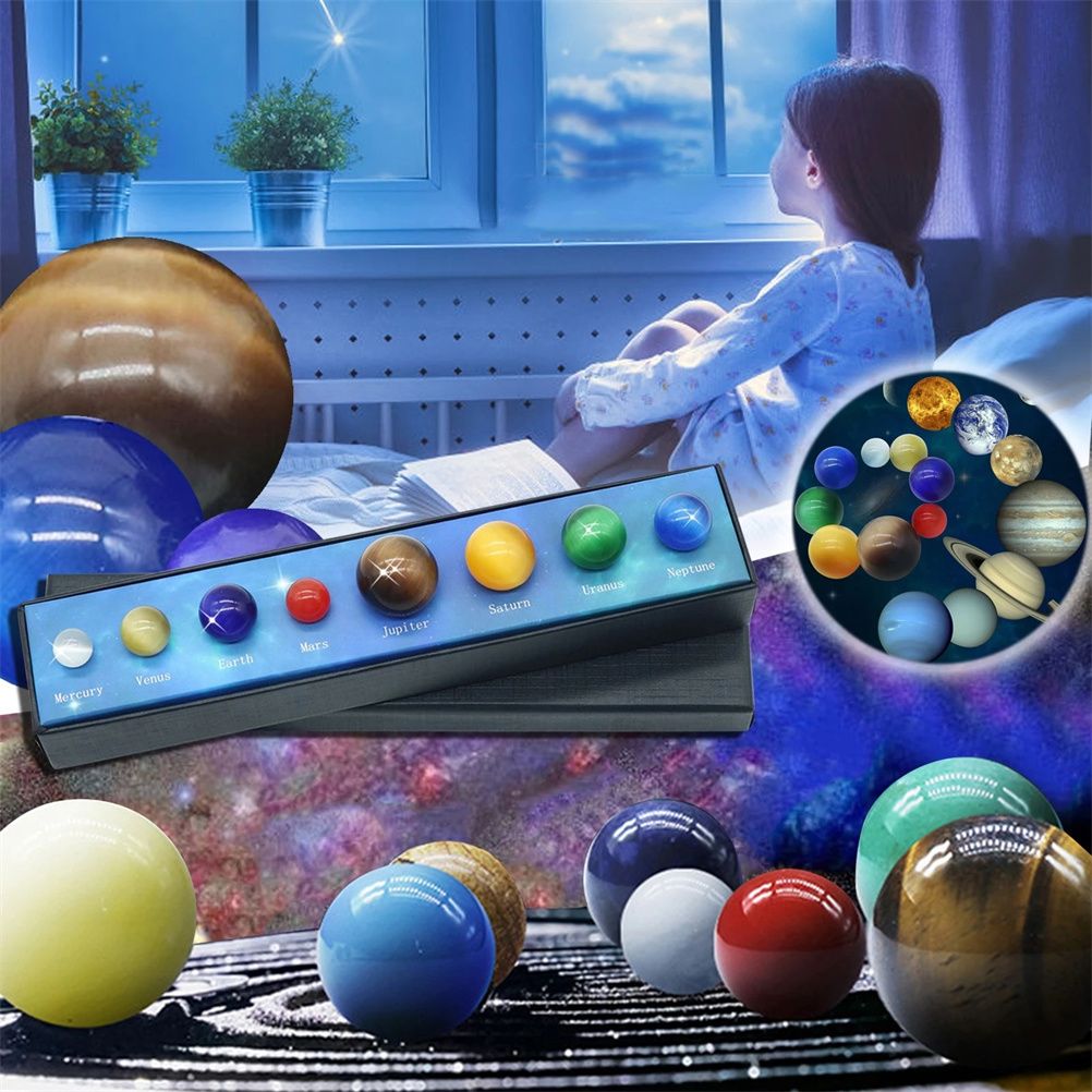 Opal Eight Planets Universe System Planets Popular Science Planet Set Educational Ornaments For Kids Teens V1294-YM0523-10318034