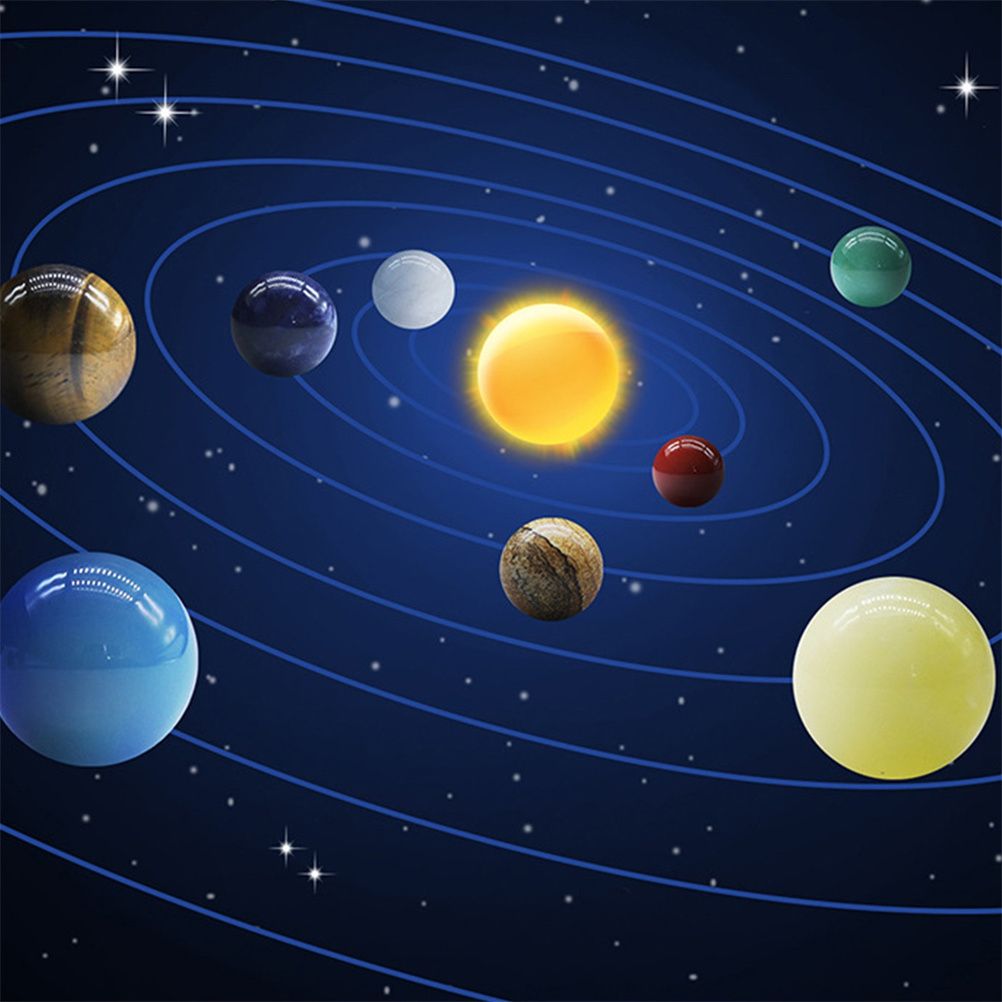 Opal Eight Planets Universe System Planets Popular Science Planet Set Educational Ornaments For Kids Teens V1294-YM0523-10318034
