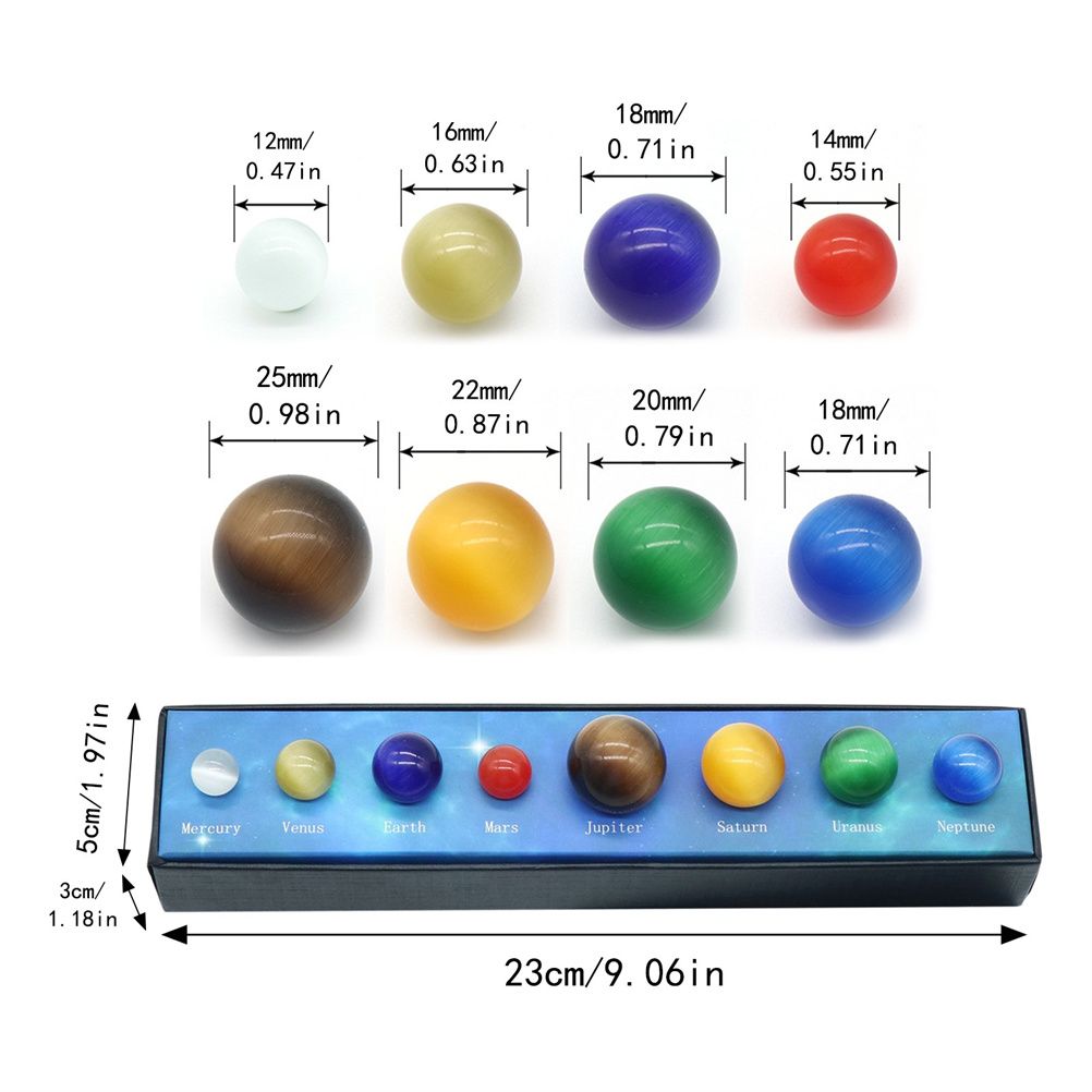 Opal Eight Planets Universe System Planets Popular Science Planet Set Educational Ornaments For Kids Teens V1294-YM0523-10318034