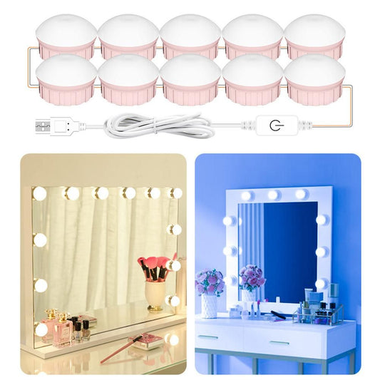 Professional Vanity Lights for Mirror USB 5V Makeup Mirror Lights 3 Color Dimmable Adjustable Brightness V1294-YM0523-10318090