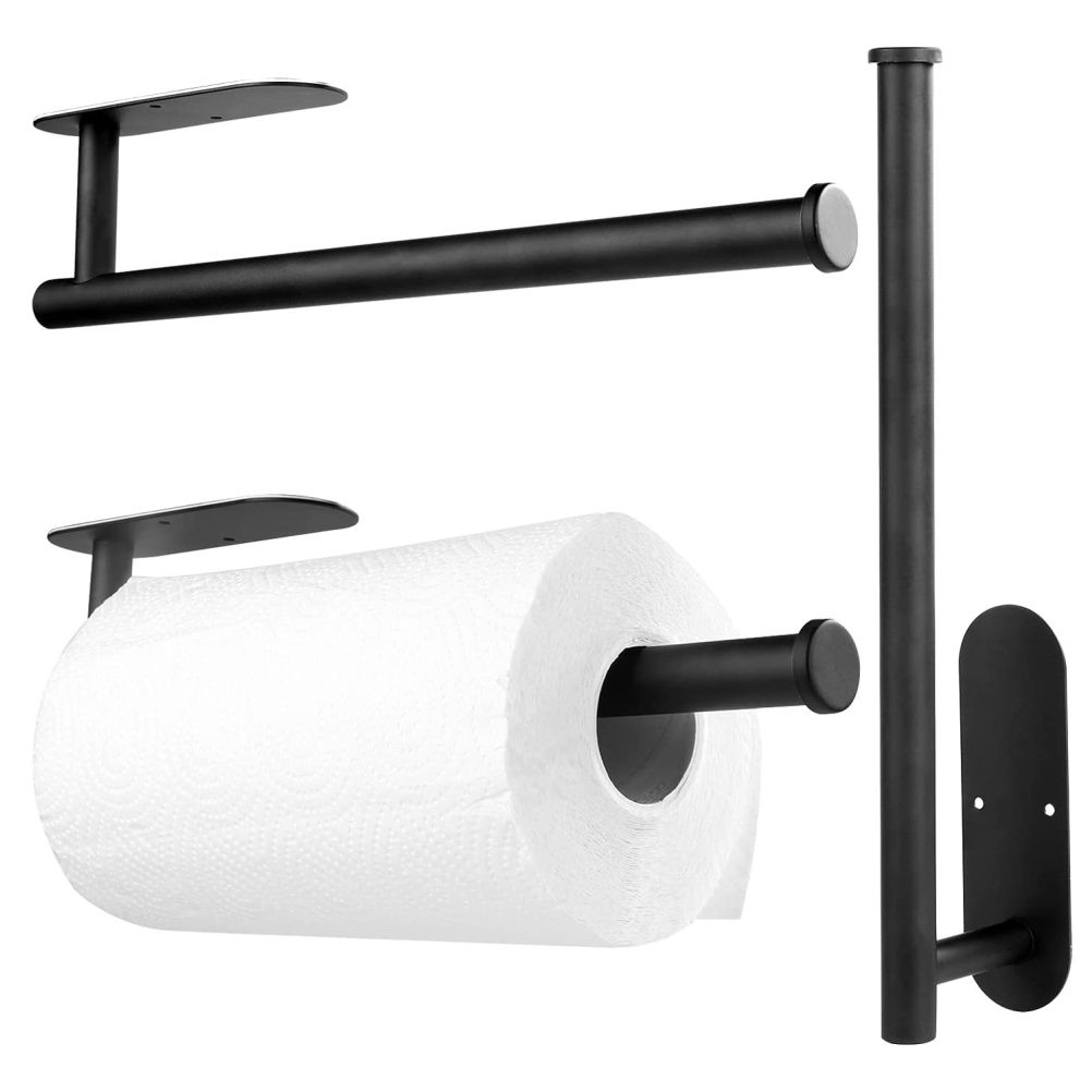 Paper Towel Holders Wall Mount Under Cabinet Self Adhesive Drilling Stainless Steel Paper Towel Rolls Holder V1294-YM0523-10318241