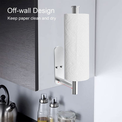 Paper Towel Holders Wall Mount Under Cabinet Self Adhesive Drilling Stainless Steel Paper Towel Rolls Holder V1294-YM0523-10318241