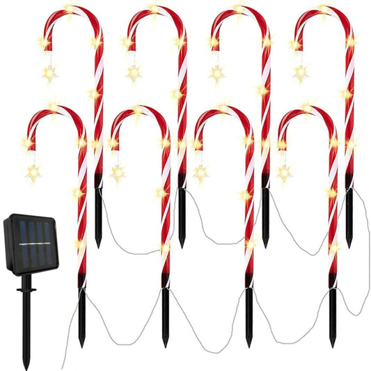 Outdoor Solar Garden Lamp Waterproof Solar Christmas Cane Stake Light Lawn Yard Ornament for Indoor or Outdoor V1294-YM0523-10318894