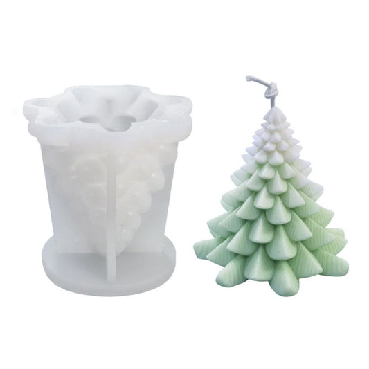 1 Pcs Christmas Tree DIY Silicone Candle Mold for Soap Cake Decorating Festival Craft Making Home Decoration V1294-YM0523-10319347