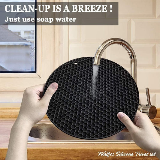 Silicone Trivet Mat Pot Holder Multipurpose Hot Pads Silicone Heat Resistant Coasters Cup Insulation Mat V1294-YM0523-10319373