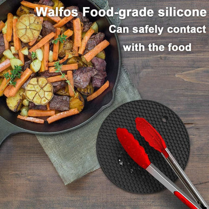Silicone Trivet Mat Pot Holder Multipurpose Hot Pads Silicone Heat Resistant Coasters Cup Insulation Mat V1294-YM0523-10319373