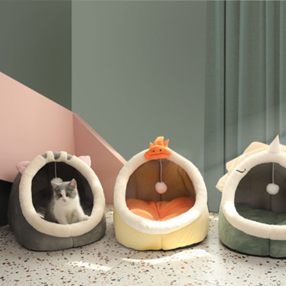 Warm Cozy Pet Bed Non Slip Bottom Cat House Cushion Removable and Washable Pet Sleeping Nest Bed V1294-YM0523-10320242