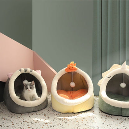 Warm Cozy Pet Bed Non Slip Bottom Cat House Cushion Removable and Washable Pet Sleeping Nest Bed V1294-YM0523-10320242