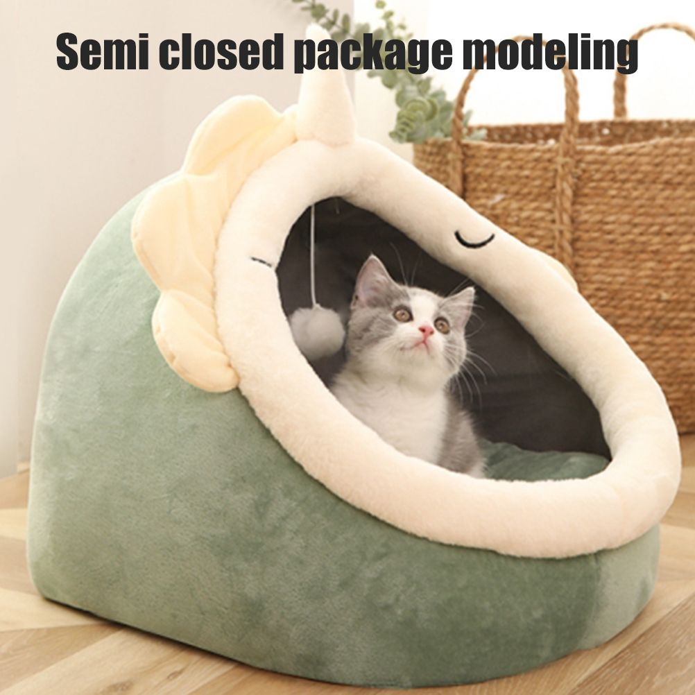 Warm Cozy Pet Bed Non Slip Bottom Cat House Cushion Removable and Washable Pet Sleeping Nest Bed V1294-YM0523-10320242