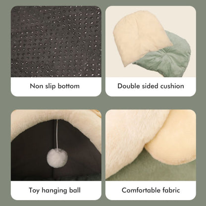 Warm Cozy Pet Bed Non Slip Bottom Cat House Cushion Removable and Washable Pet Sleeping Nest Bed V1294-YM0523-10320242