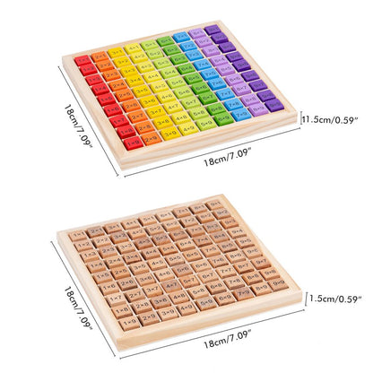 Educational Wooden Toys for Kids Children Baby 99 Multiplication Table Math Arithmetic Puzzle Early Teaching V1294-YM0523-10320411