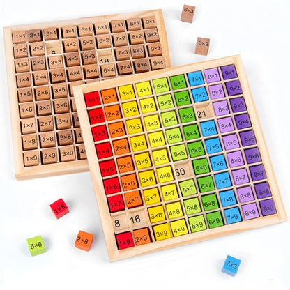 Educational Wooden Toys for Kids Children Baby 99 Multiplication Table Math Arithmetic Puzzle Early Teaching V1294-YM0523-10320411