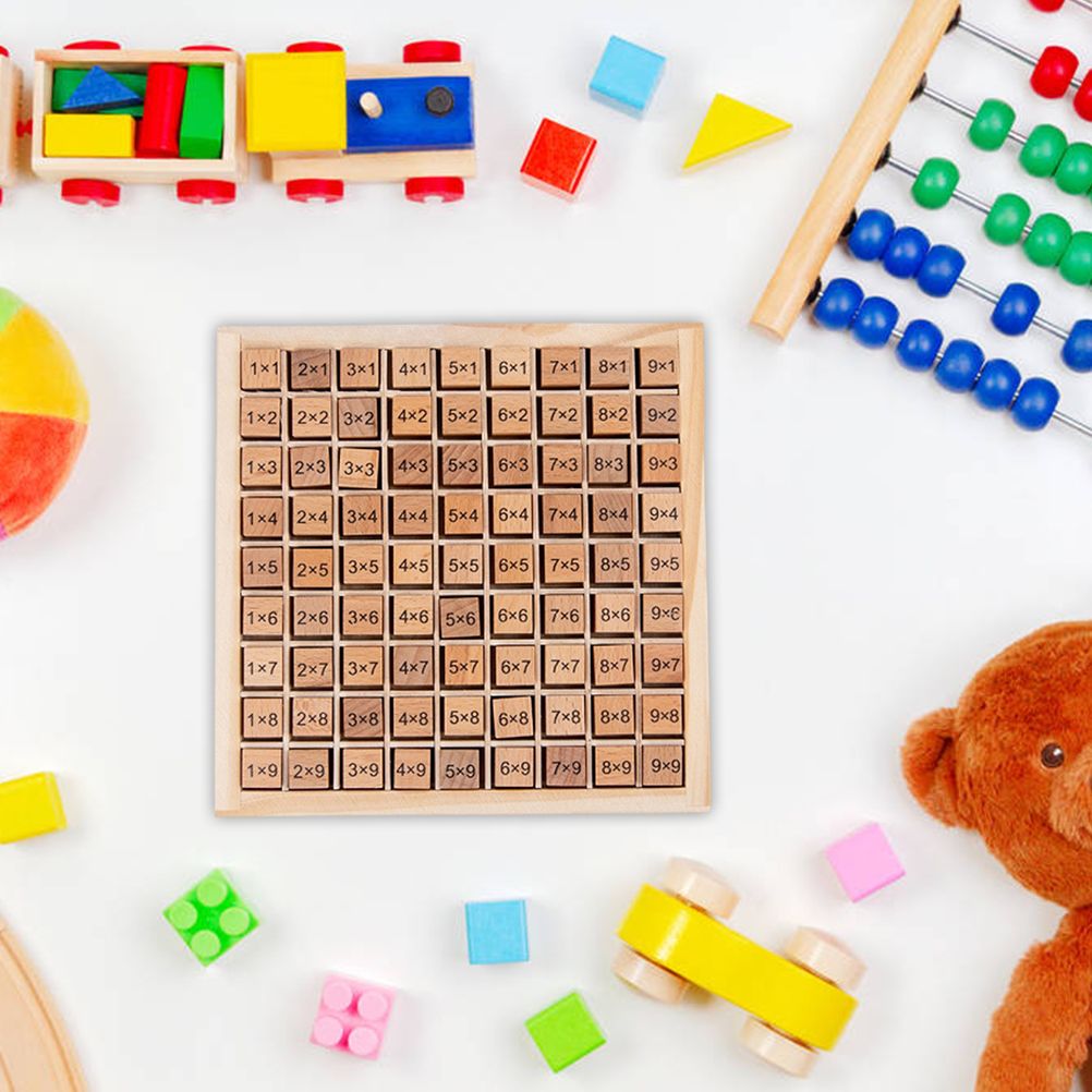 Educational Wooden Toys for Kids Children Baby 99 Multiplication Table Math Arithmetic Puzzle Early Teaching V1294-YM0523-10320411