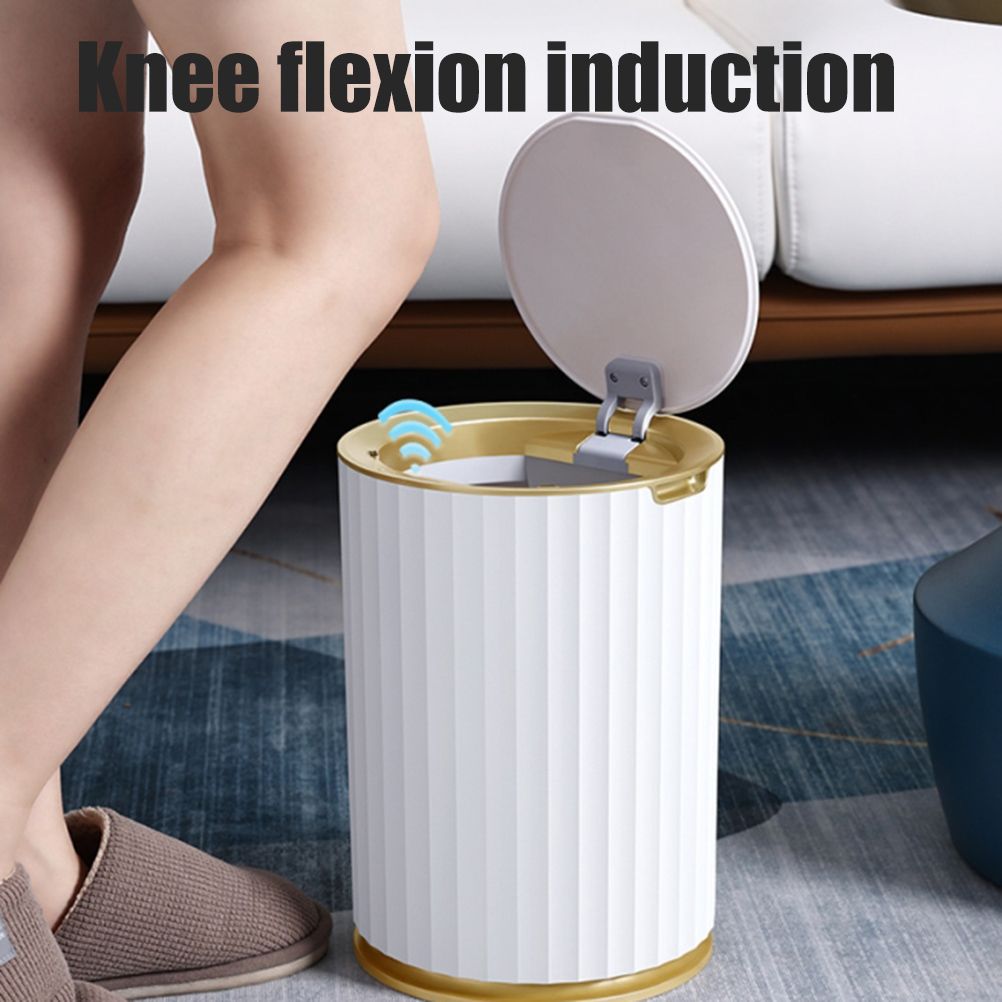 Smart Sensor Trash Waterproof Kitchen Bathroom Sensor Bin with Lid Large Capacity Garbage Waste Bin for V1294-YM0523-10320546