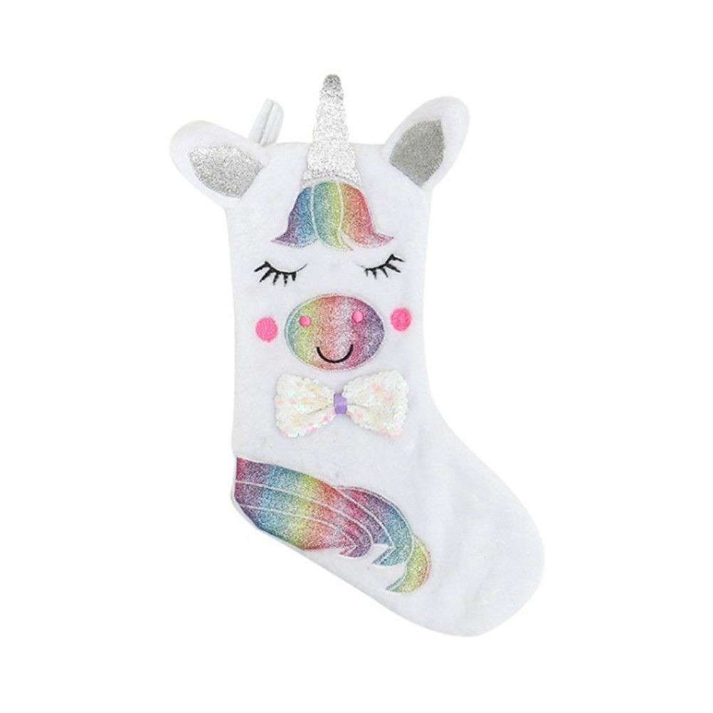 Christmas Stocking with LED Light Sparkly Sequins Stockings Candy Gift Bag for Christmas Decoration V1294-YM0523-10320585