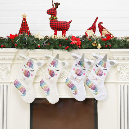 Christmas Stocking with LED Light Sparkly Sequins Stockings Candy Gift Bag for Christmas Decoration V1294-YM0523-10320585