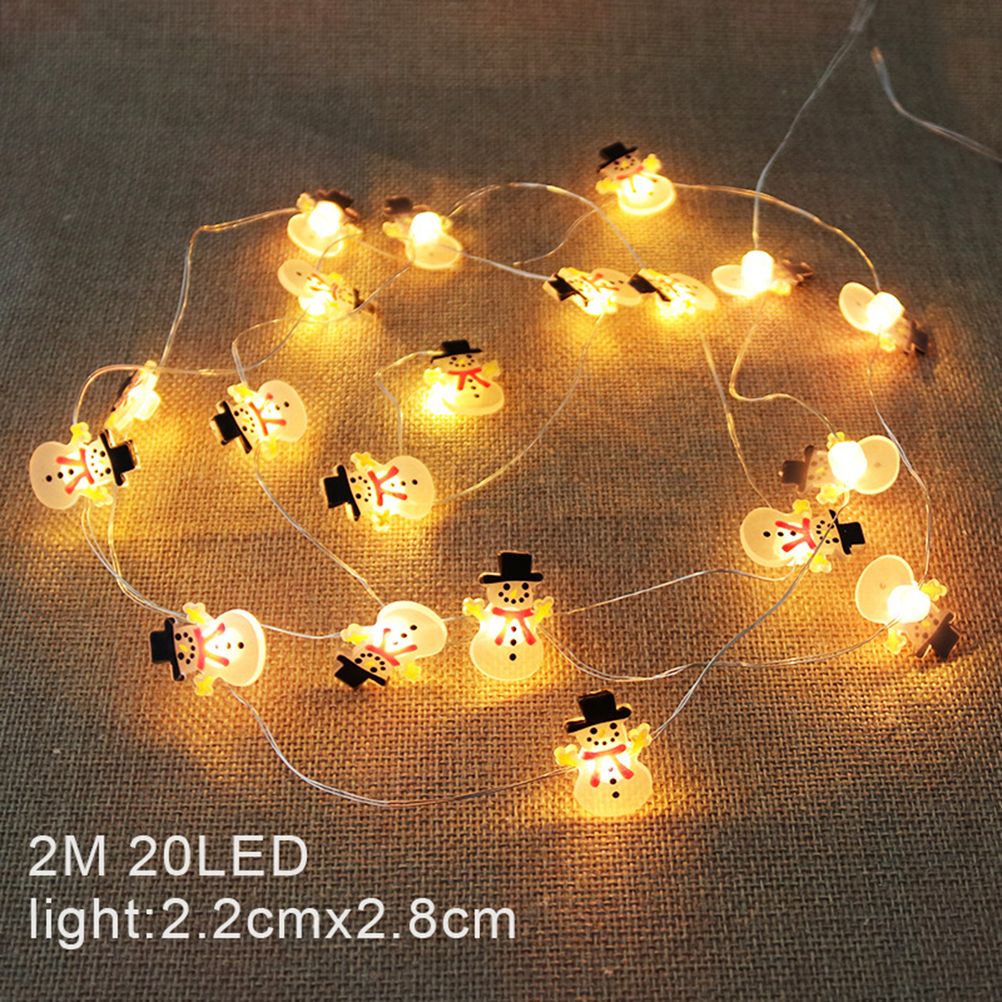 Christmas Decorations Snowman Santa Claus Deer Head Light String Led Copper Wire Light String for Christmas V1294-YM0523-10320967