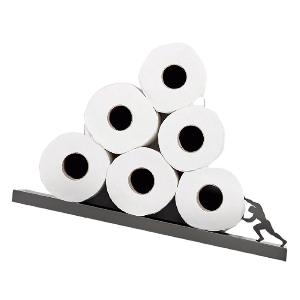 Floating Shelf Toilet Paper Holder Modern Wall Mount Organizer for Rolls Tissues Valentine's Day Gift V1294-YM0523-10321099