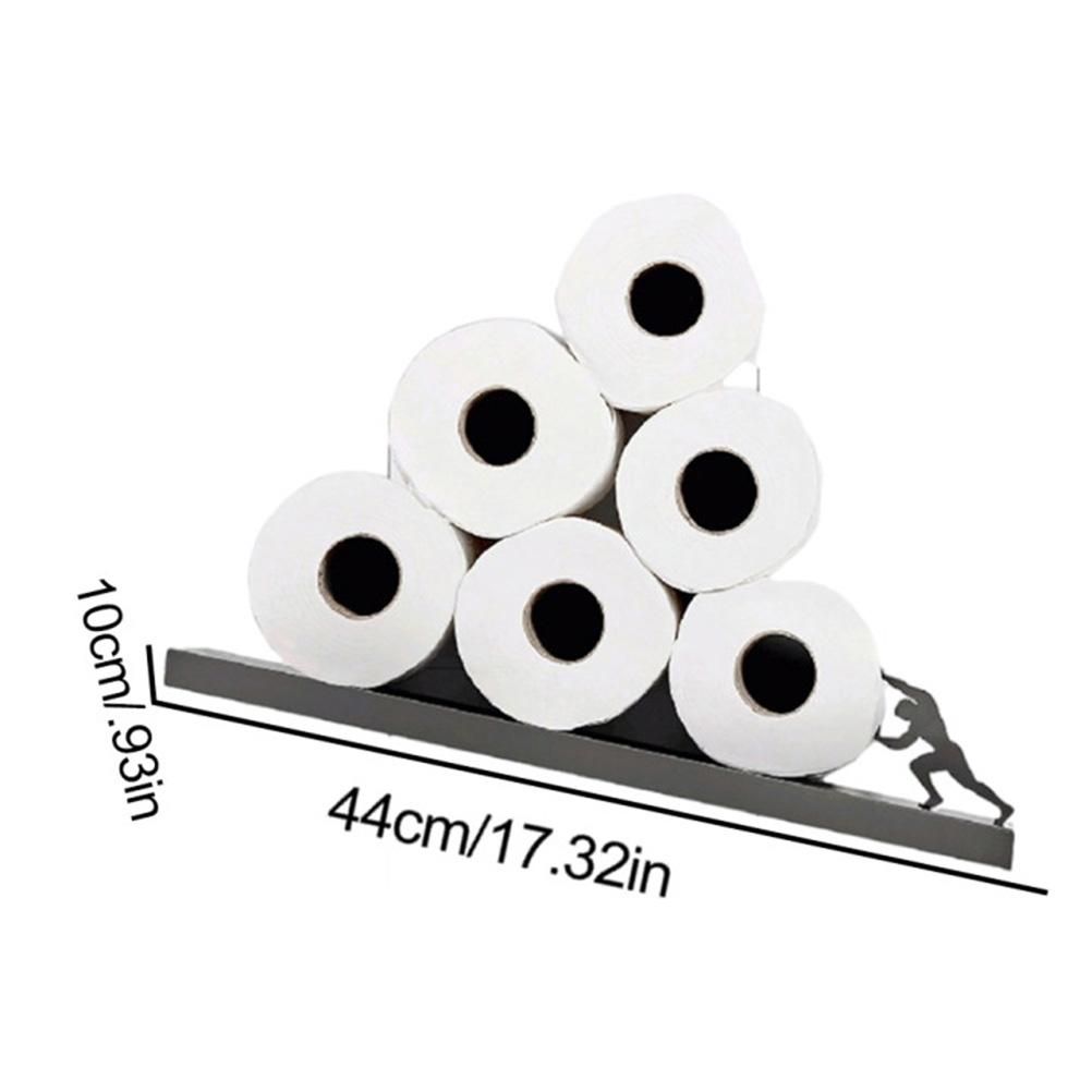 Floating Shelf Toilet Paper Holder Modern Wall Mount Organizer for Rolls Tissues Valentine's Day Gift V1294-YM0523-10321099