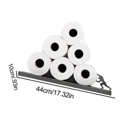 Floating Shelf Toilet Paper Holder Modern Wall Mount Organizer for Rolls Tissues Valentine's Day Gift V1294-YM0523-10321099