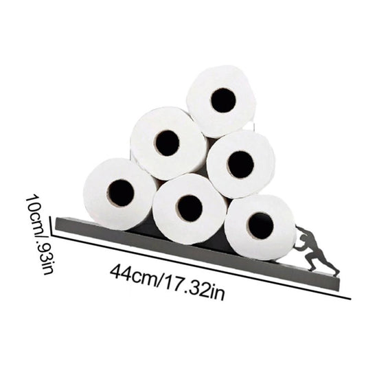 Floating Shelf Toilet Paper Holder Modern Wall Mount Organizer for Rolls Tissues Valentine's Day Gift V1294-YM0523-10321099