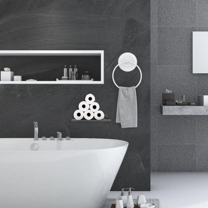 Floating Shelf Toilet Paper Holder Modern Wall Mount Organizer for Rolls Tissues Valentine's Day Gift V1294-YM0523-10321099