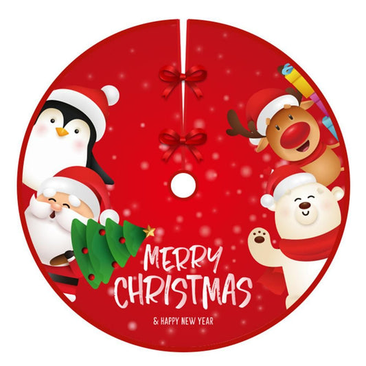 90cm Christmas Tree Skirt Brushed Cloth Carpet Personality Pattern New Year Christmas Tree Floor Mat V1294-YM0523-10321243