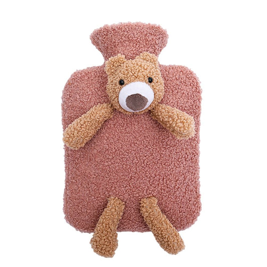 Hot Water Bottle with Soft Plush Cover Hot Water Bag Winter Warm Supplies for Muscles Head Shoulders Relief V1294-YM0523-10321535