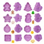 8 Pcs Christmas Cutters Biscuit Cutters Plastic Cutters Children's Stamp Festival Cutter Set for Biscuits V1294-YM0523-10321593